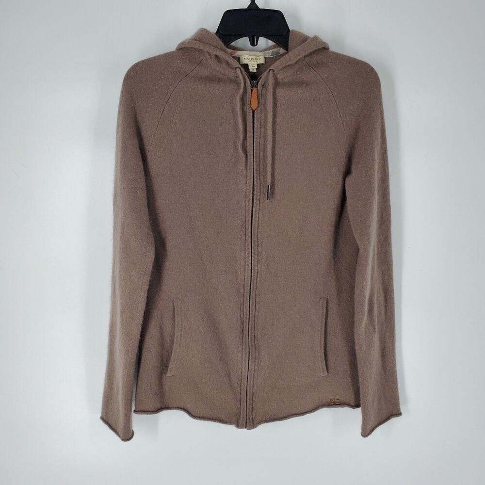 Burberry London Brown Full Zip Long Sleeve Sweatshirt Hoodie S